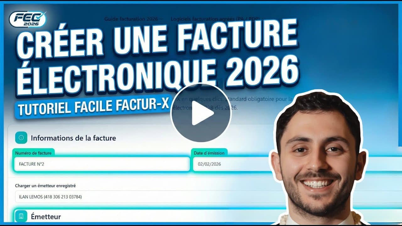 Créer une facture en ligne gratuitement | FE2026 - Générateur de factures